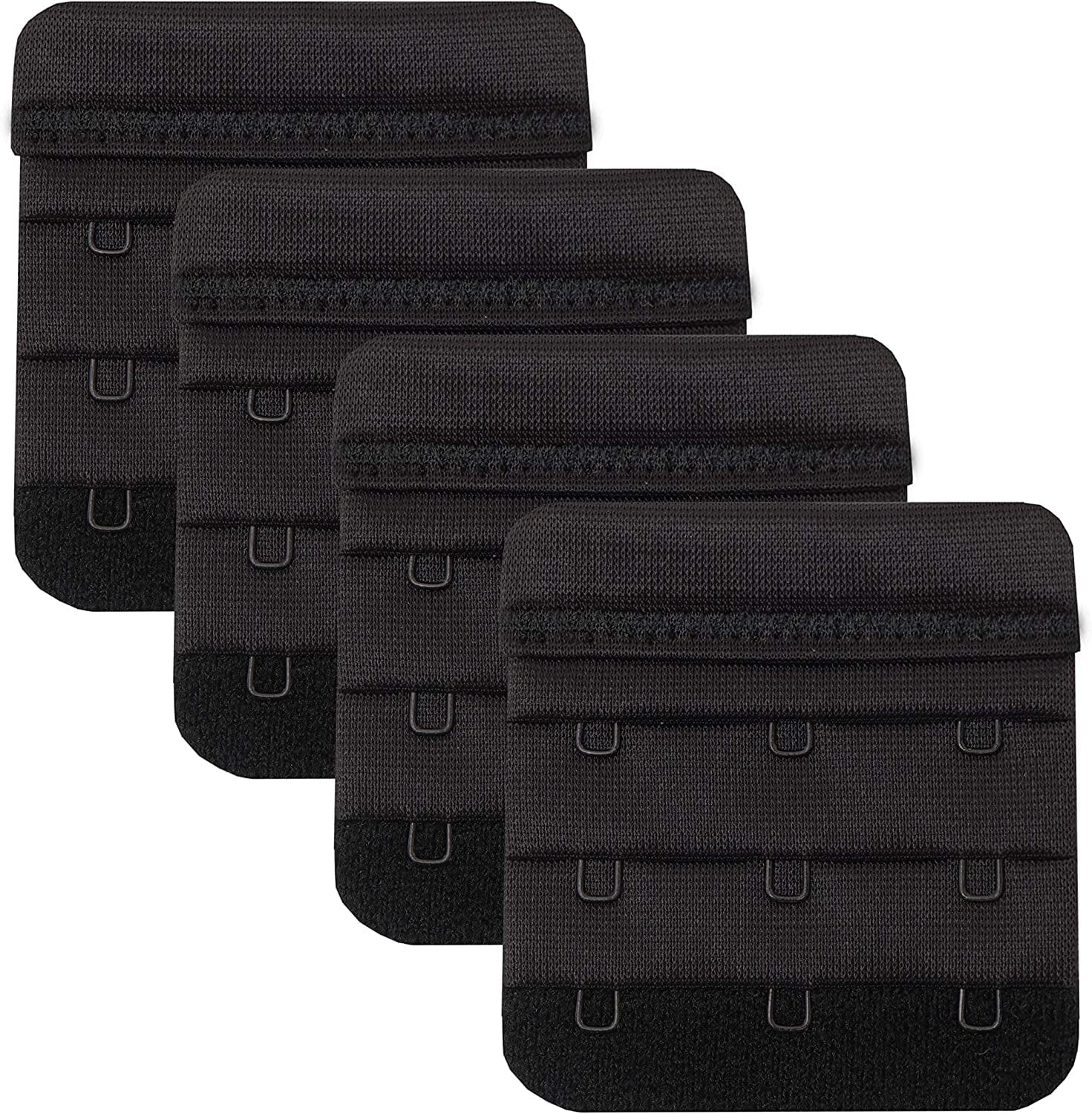 Bra Extender 2 Hook/3 Hook/4 Hook/5 Hook, Soft and Comfortable Bra Extension Bra Extender 3 Hooks-black