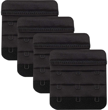 Bra Extender 2 Hook/3 Hook/4 Hook/5 Hook, Soft and Comfortable Bra Extension Bra Extender 3 Hooks-black