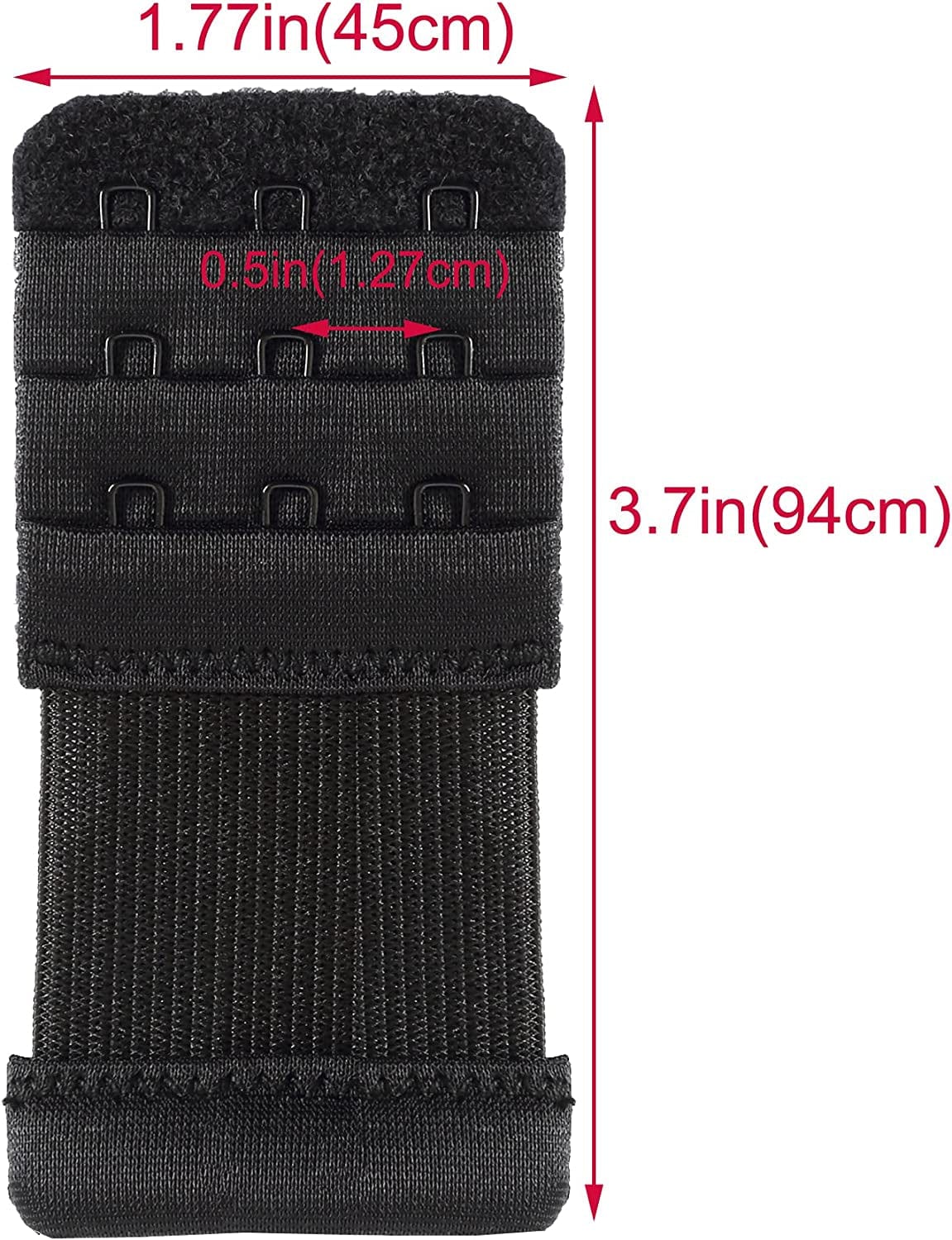Bra Extender 3 Hook Elastic Stretchy Bra Band Extension 3Pcs-Pack
