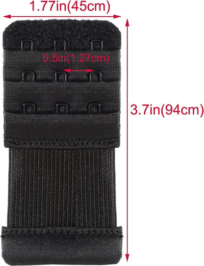 Bra Extender 3 Hook Elastic Stretchy Bra Band Extension 3Pcs-Pack