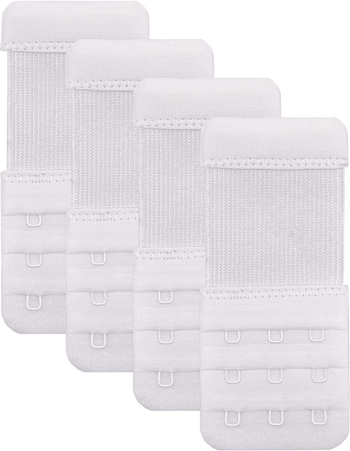 Bra Extender 3 Hook,Stretchy Soft and Comfortable Bra Strap Extender White-1