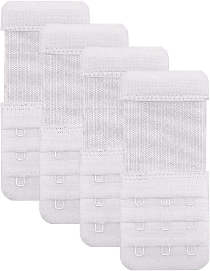 Bra Extender 3 Hook,Stretchy Soft and Comfortable Bra Strap Extender White-1