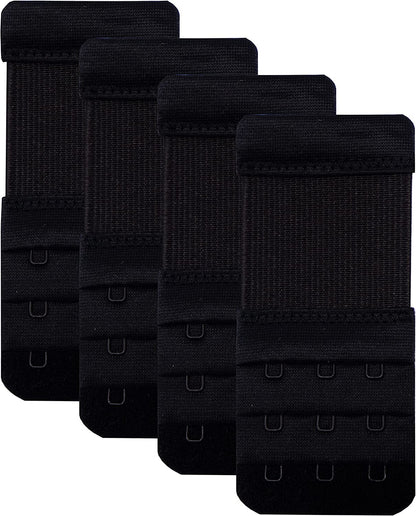 Bra Extender 3 Hook,Stretchy Soft and Comfortable Bra Strap Extender Black-1