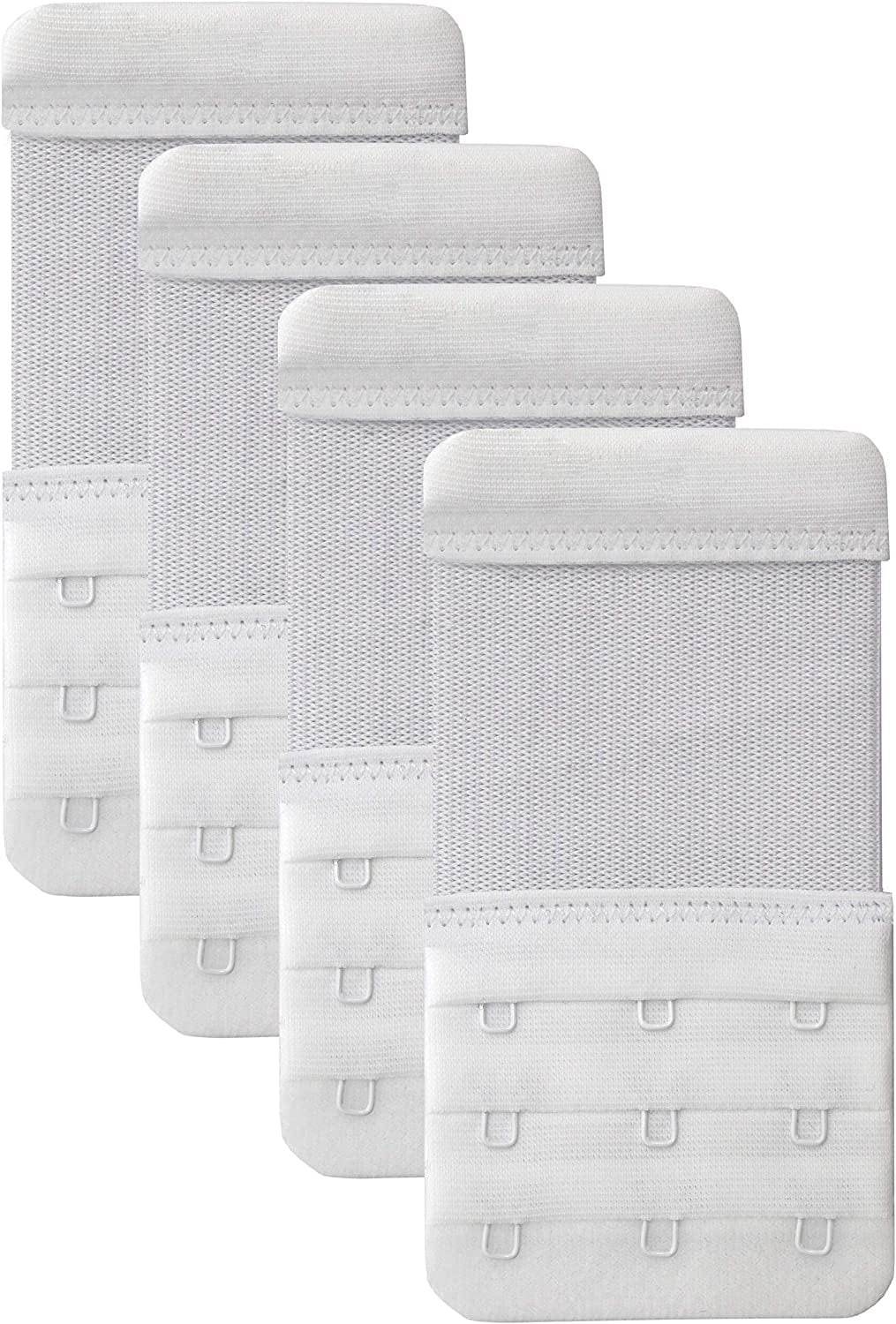 Bra Extender 3 Hook,Stretchy Soft and Comfortable Bra Strap Extender White