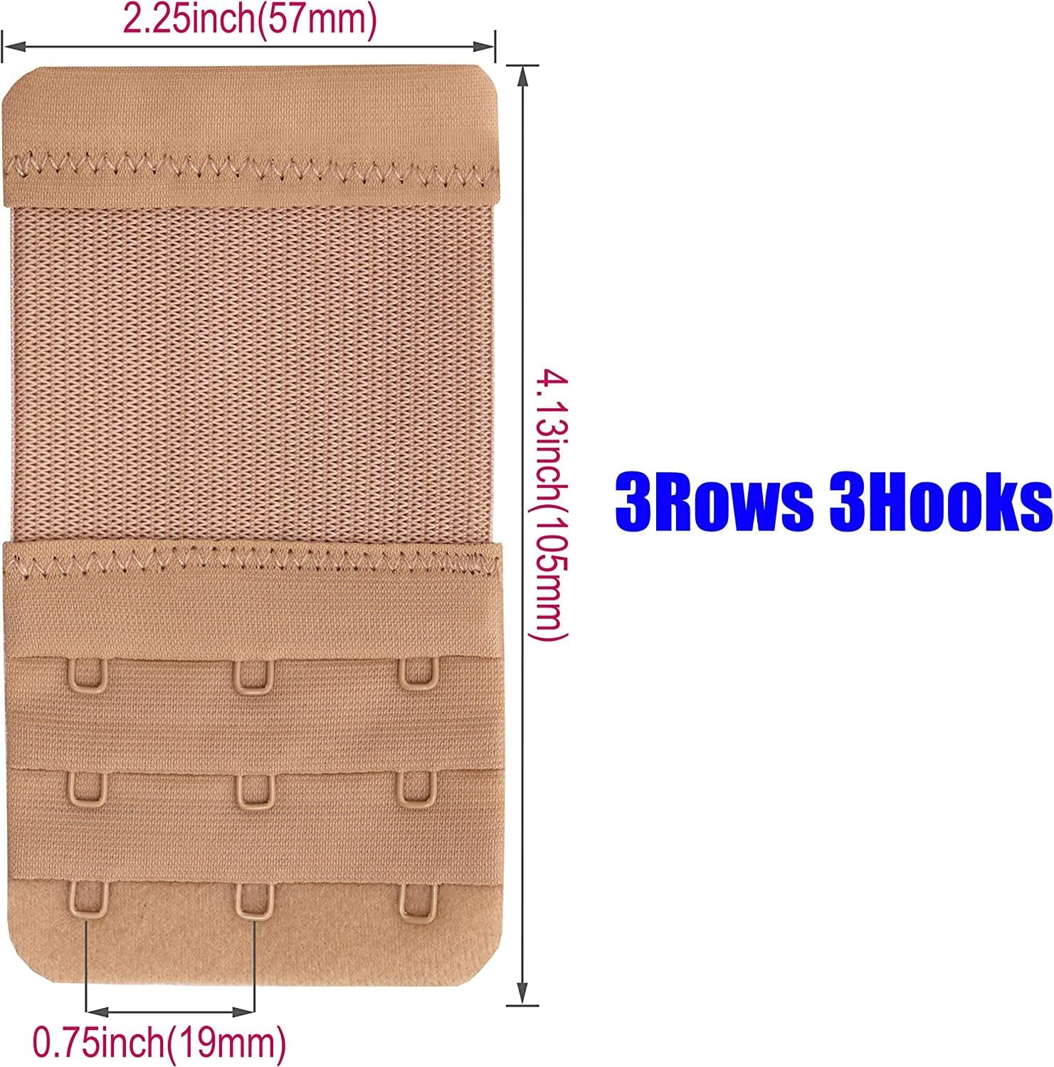 Bra Extender 3 Hook,Stretchy Soft and Comfortable Bra Strap Extender