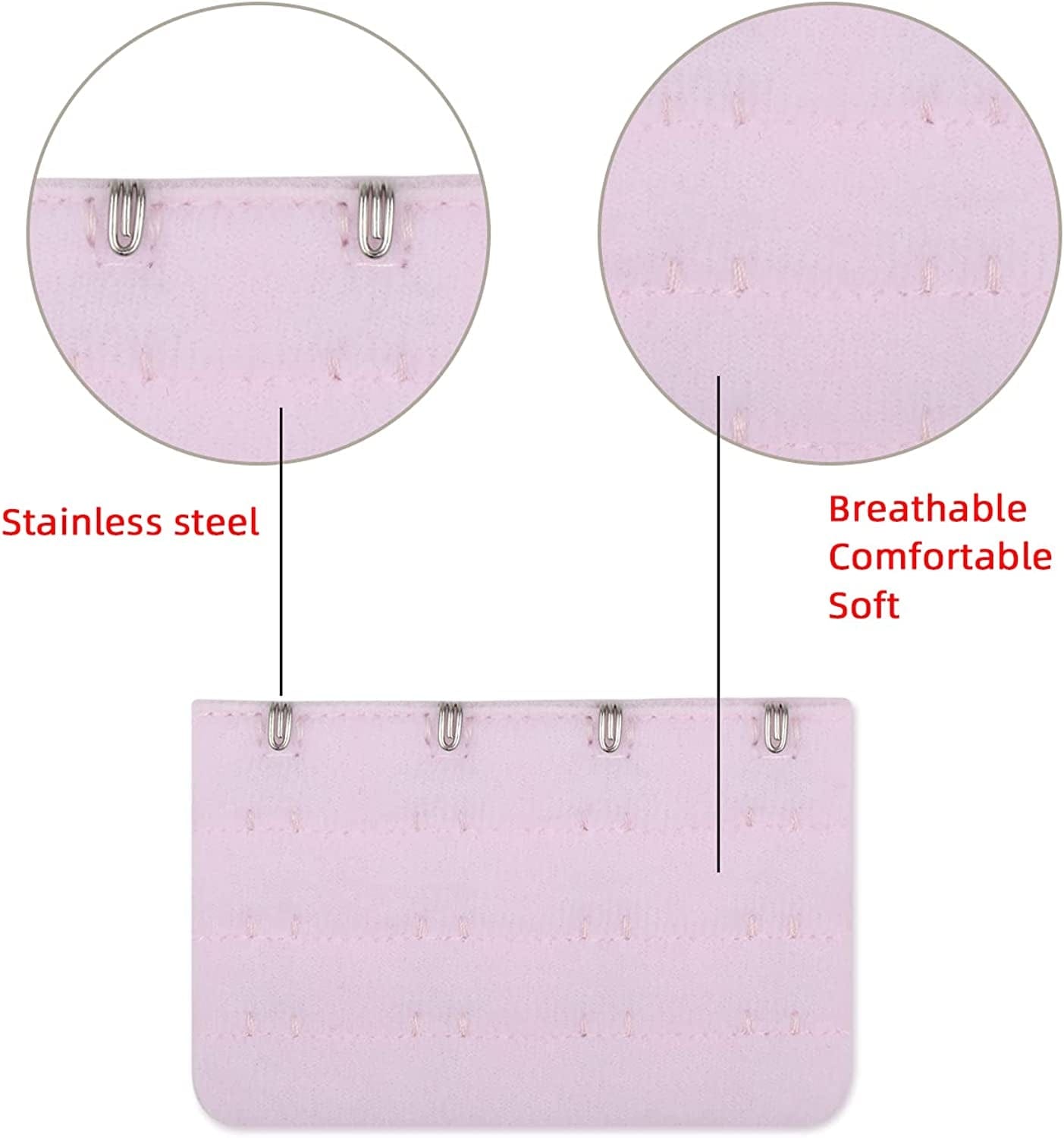 Bra Extenders 2 Hook / 3 Hook / 4 Hook, Soft and Comfortable Strap Bra Extender