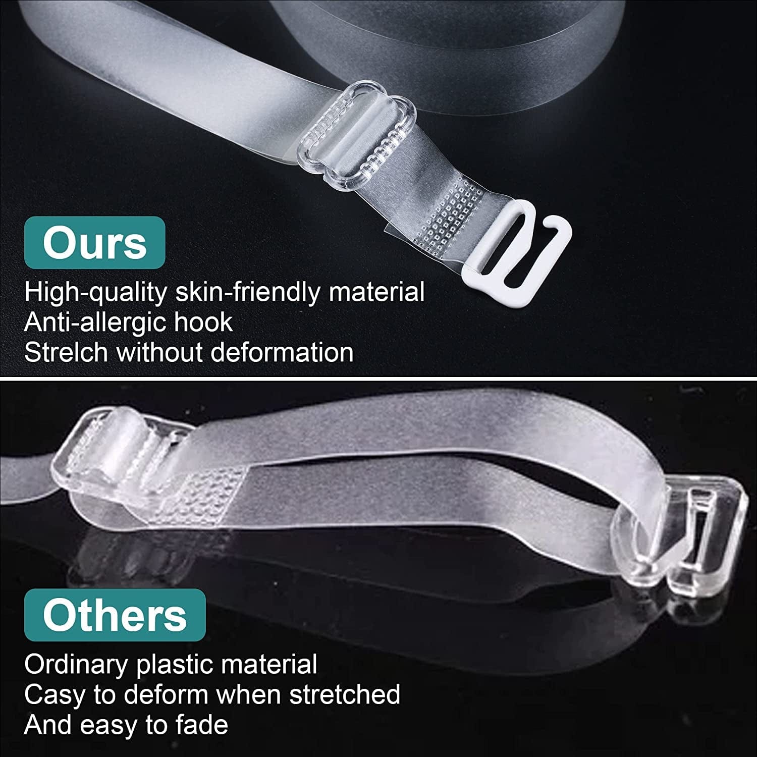 Bra Strap Clips, Bra Extenders 3 Hooks, Bra Strap Holder, Bra Clips for the Back