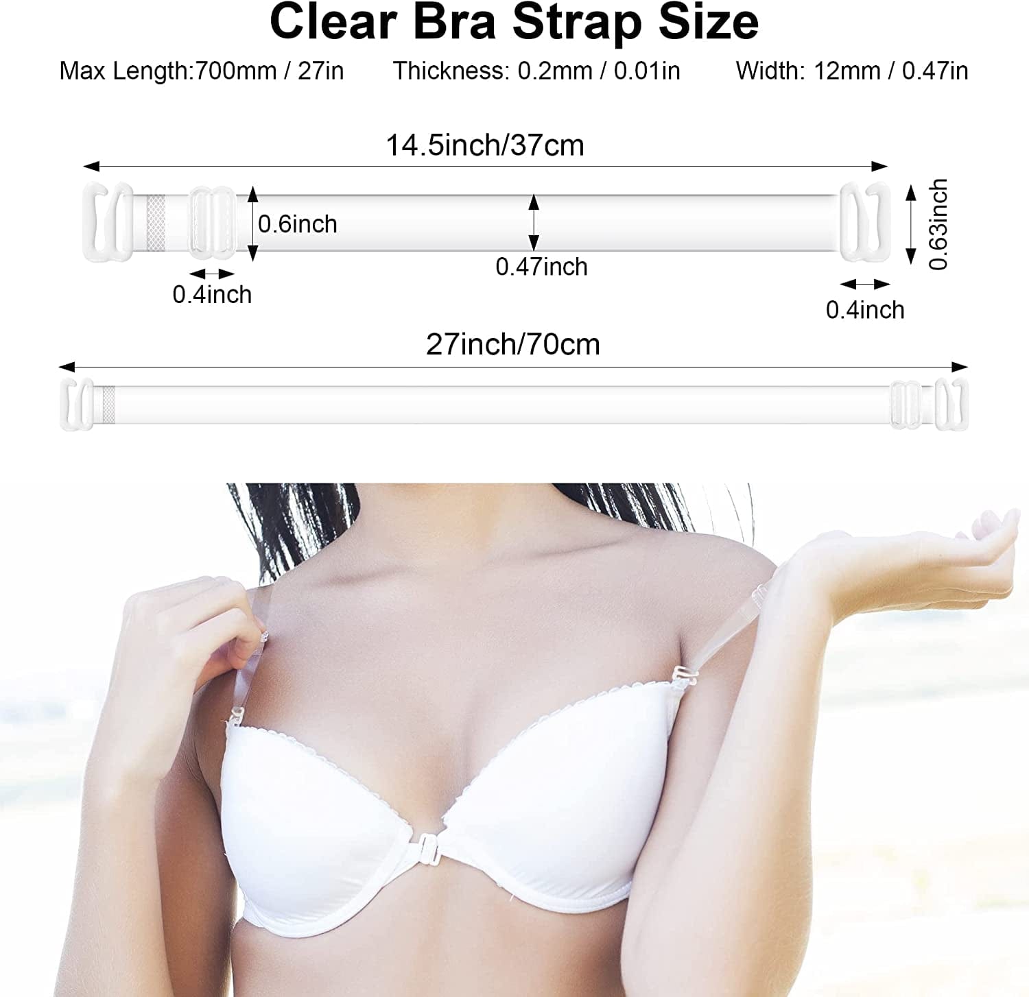 Bra Strap Clips, Bra Extenders 3 Hooks, Bra Strap Holder, Bra Clips for the Back