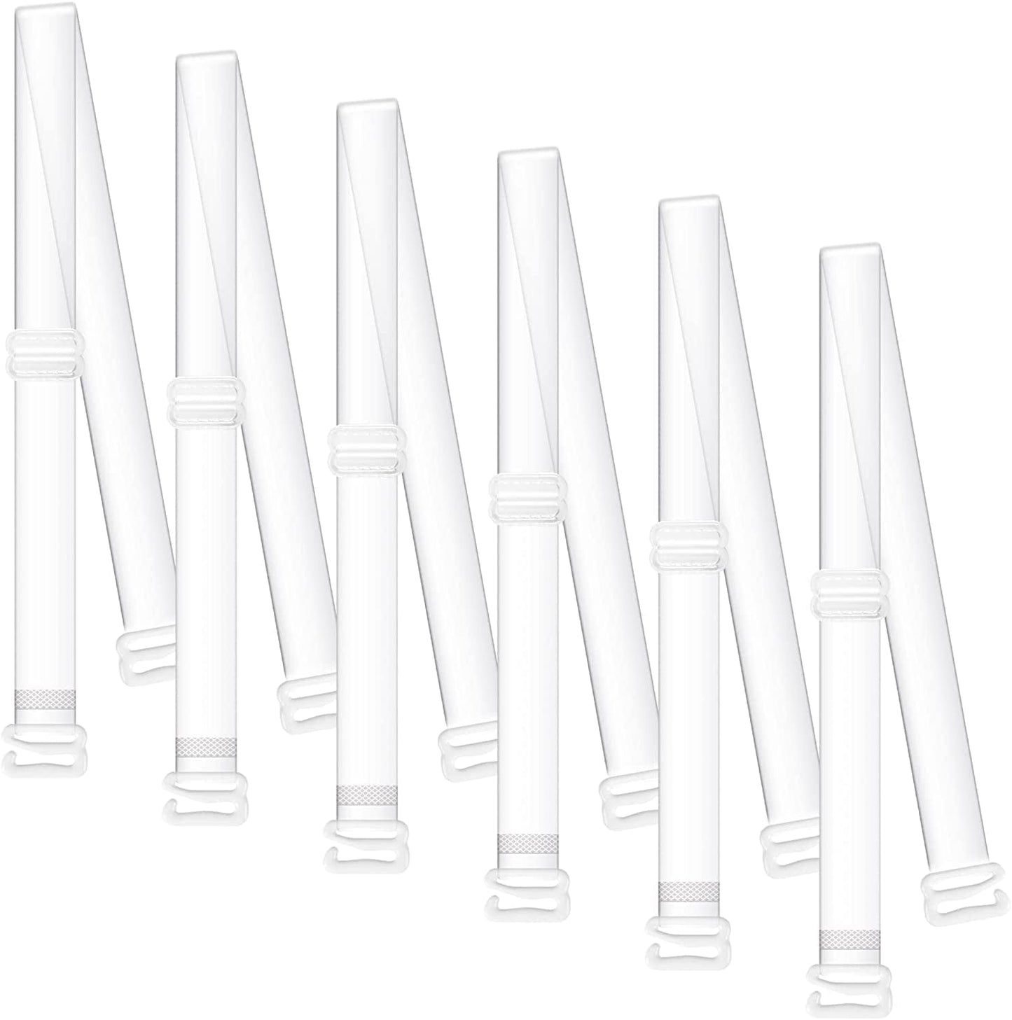 Bra Strap Clips, Bra Extenders 3 Hooks, Bra Strap Holder, Bra Clips for the Back 3-pairs 12mm Width Clear Bra Straps