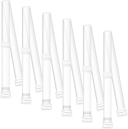 Bra Strap Clips, Bra Extenders 3 Hooks, Bra Strap Holder, Bra Clips for the Back 3-pairs 12mm Width Clear Bra Straps