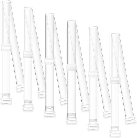 Bra Strap Clips, Bra Extenders 3 Hooks, Bra Strap Holder, Bra Clips for the Back 3-pairs 12mm Width Clear Bra Straps