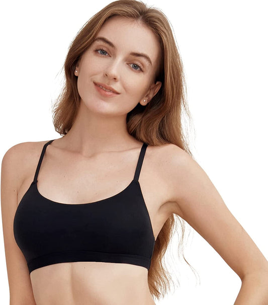 Bralettes for Women,Fits Everybody Incredibly Stretchy Wireless Bra Comfy Scoop Neck Womens Bras with Soft Buttery Fabric