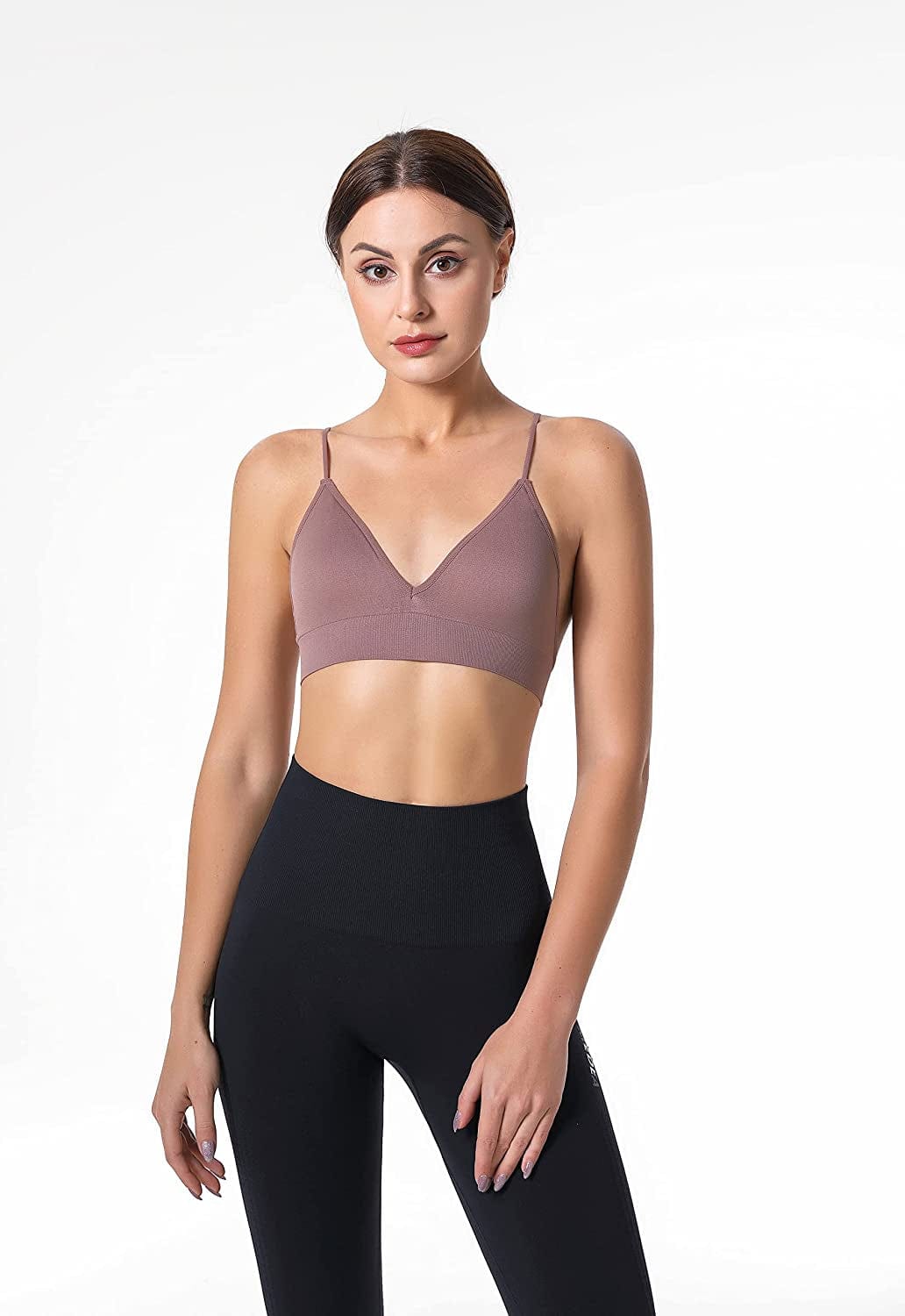 Bralettes for Women Wireless Triangle Bralettes Padded Wire Free V Neck Sleep Bra for Women Girls