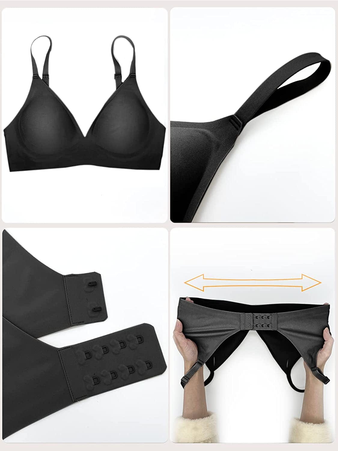 Bralettes for Women with Support, T-Shirt Wireless Seamless Bras for Women No Underwire