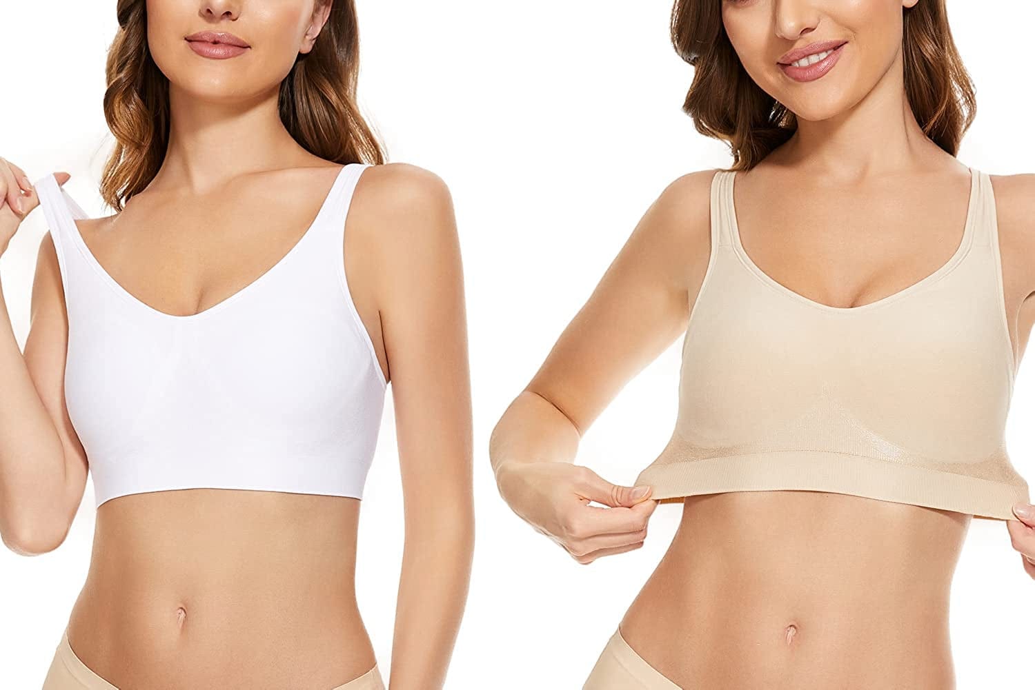 Bras for Women No Underwire Comfort Wireless Bras Seamless Wirefree Bras Full-Coverage