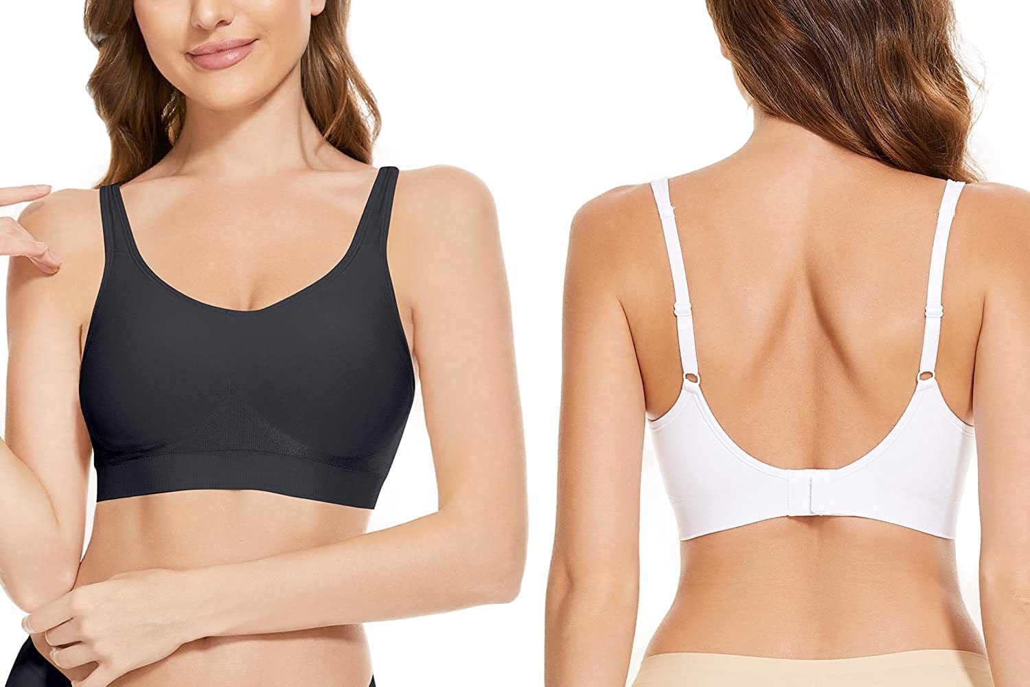 Bras for Women No Underwire Comfort Wireless Bras Seamless Wirefree Bras Full-Coverage