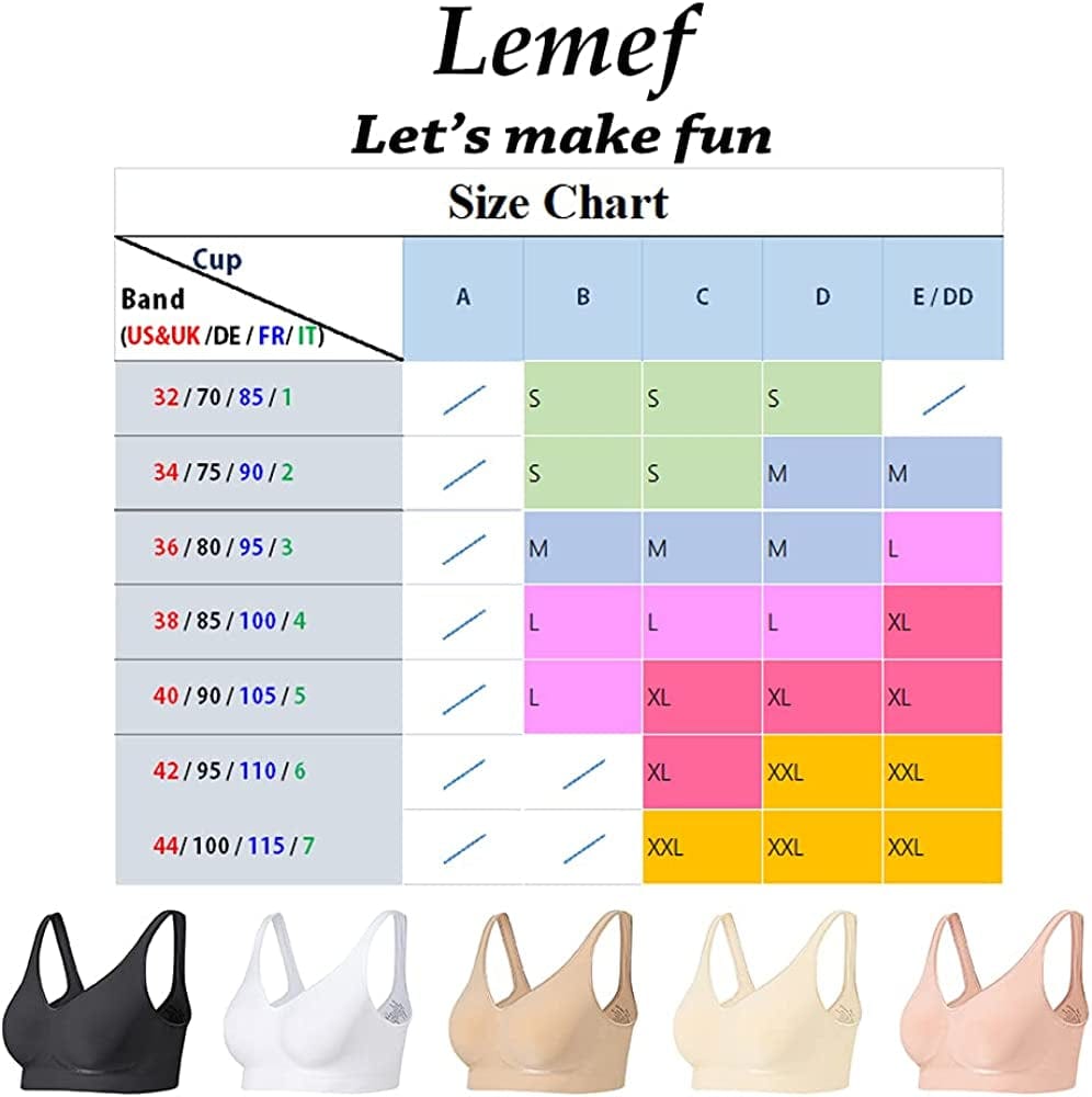 Bras for Women No Underwire Wirefree Bras with Smart Sizes Comfortable Wireless Bras No Padding