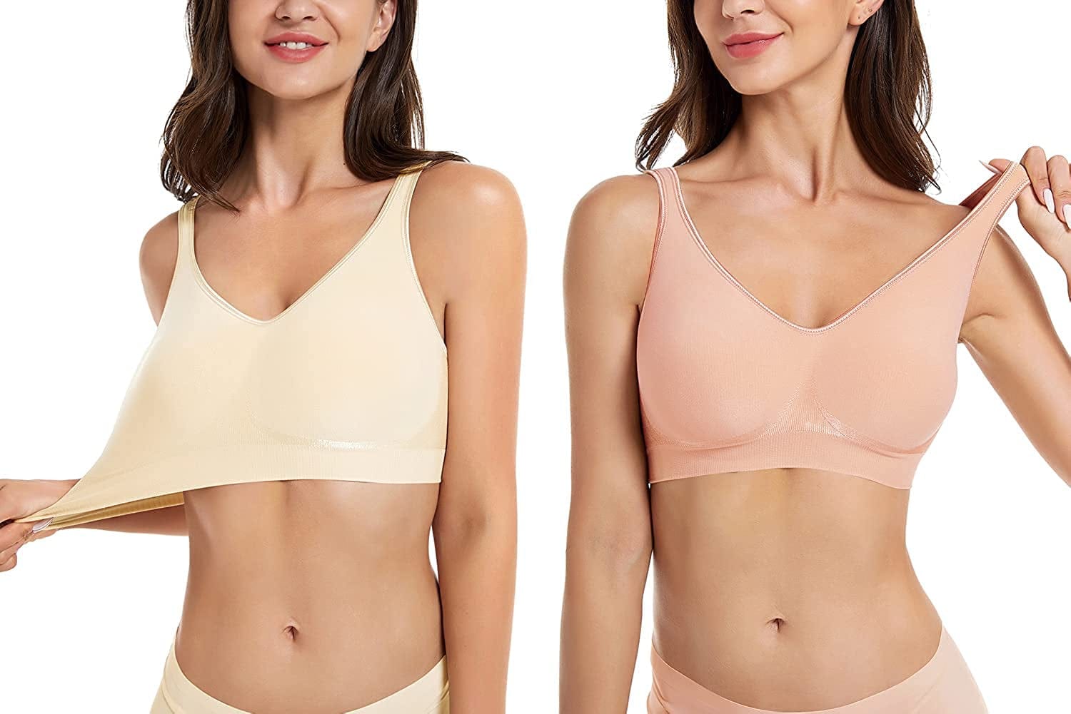Bras for Women No Underwire Wirefree Bras with Smart Sizes Comfortable Wireless Bras No Padding