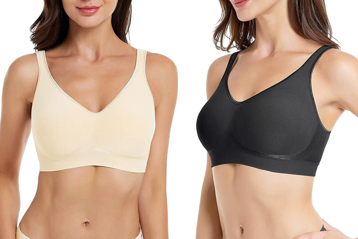 Bras for Women No Underwire Wirefree Bras with Smart Sizes Comfortable Wireless Bras No Padding