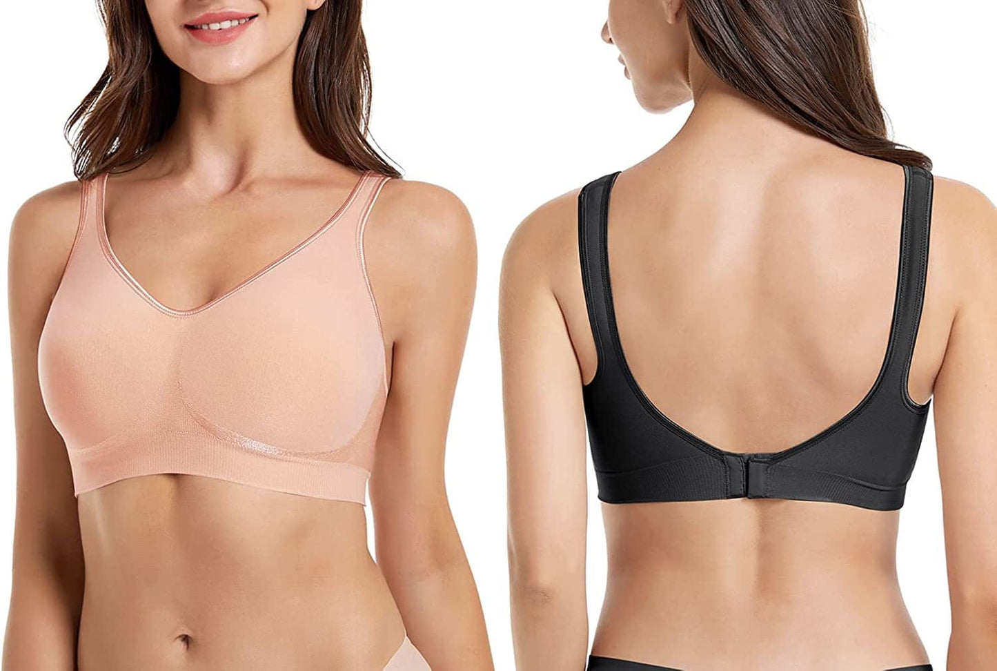 Bras for Women No Underwire Wirefree Bras with Smart Sizes Comfortable Wireless Bras No Padding