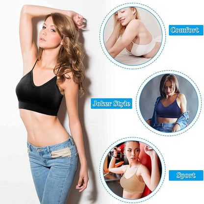 Bras for Women Pack of 6, Bralettes for Women Padded, Sports Bras for Women