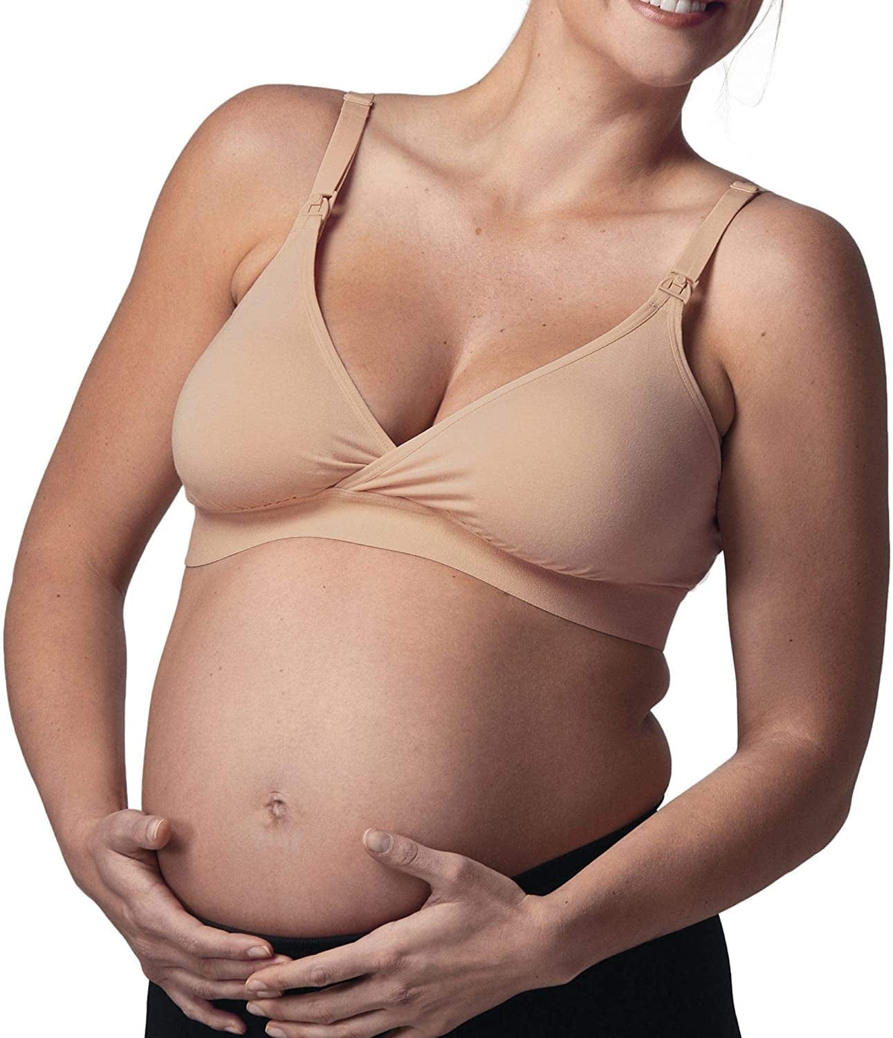 Bravado! Basics Women'S Adjustable Maternity Bra, Nursing Bra and Sleep Comfy Cotton Bra, S-XL Nude / Small