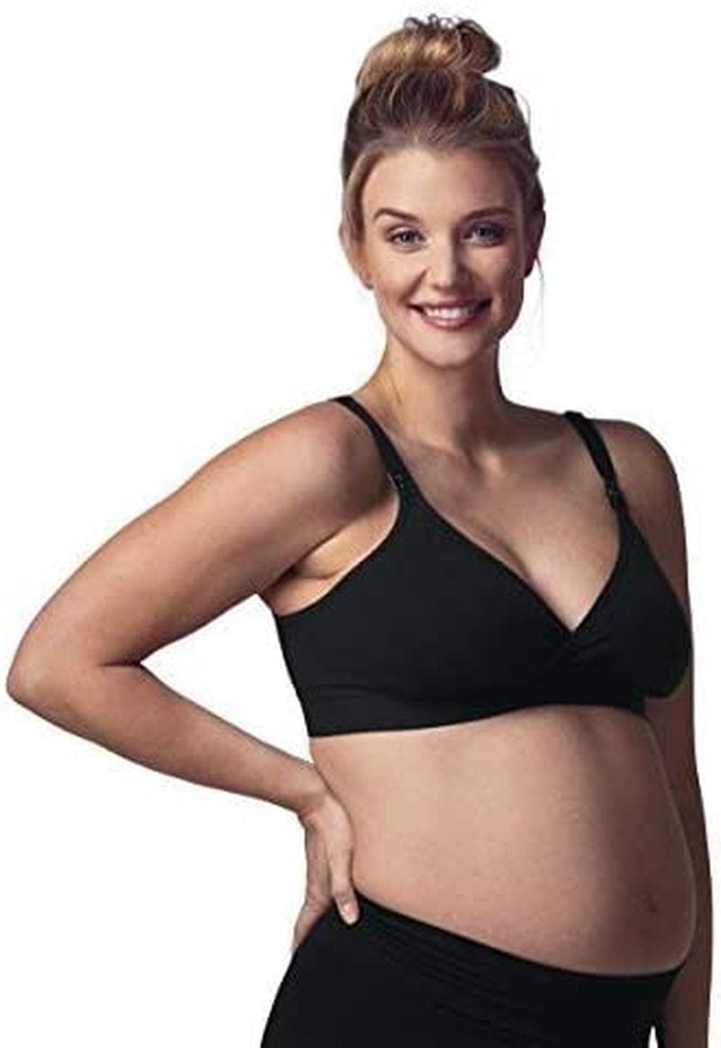 Bravado! Basics Women'S Adjustable Maternity Bra, Nursing Bra and Sleep Comfy Cotton Bra, S-XL Black / Small