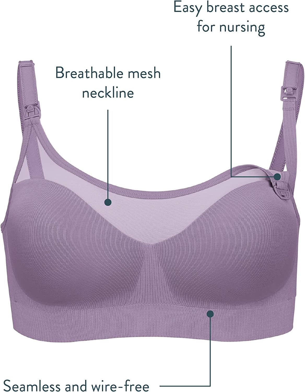 BRAVADO! DESIGNS Body Silk Seamless Sheer Wireless Maternity & Nursing Bra | B, C, D, DD/E, DDD/F Cup