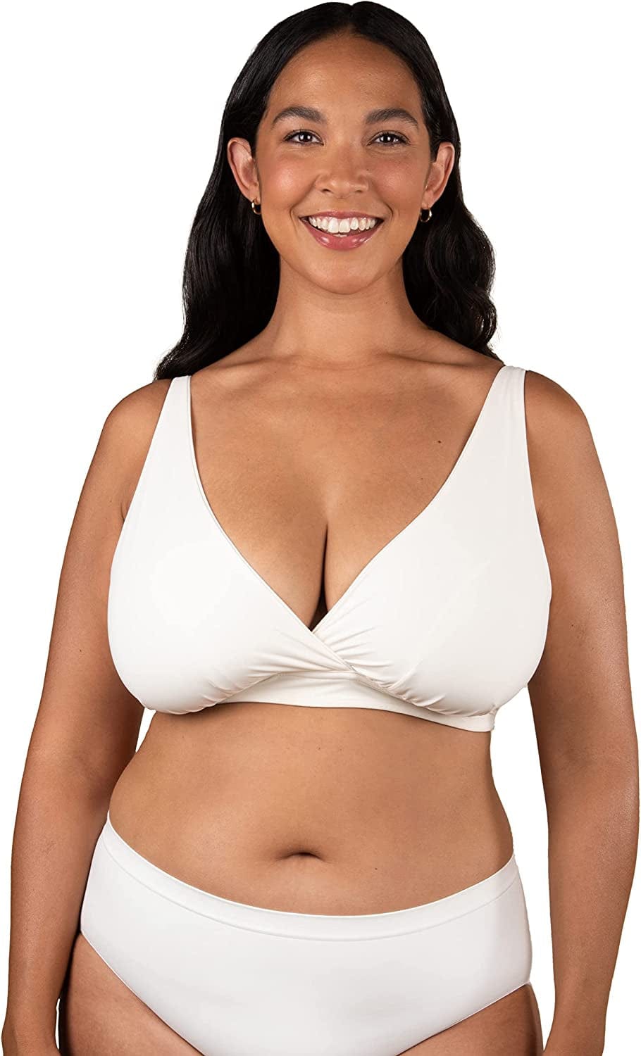BRAVADO! DESIGNS Maternity and Nursing Sleep Bra Sustainable Ballet Bra for Breastfeeding Regular & Full B - J Cups Antique White - Sustainable Fabric / regular / Medium