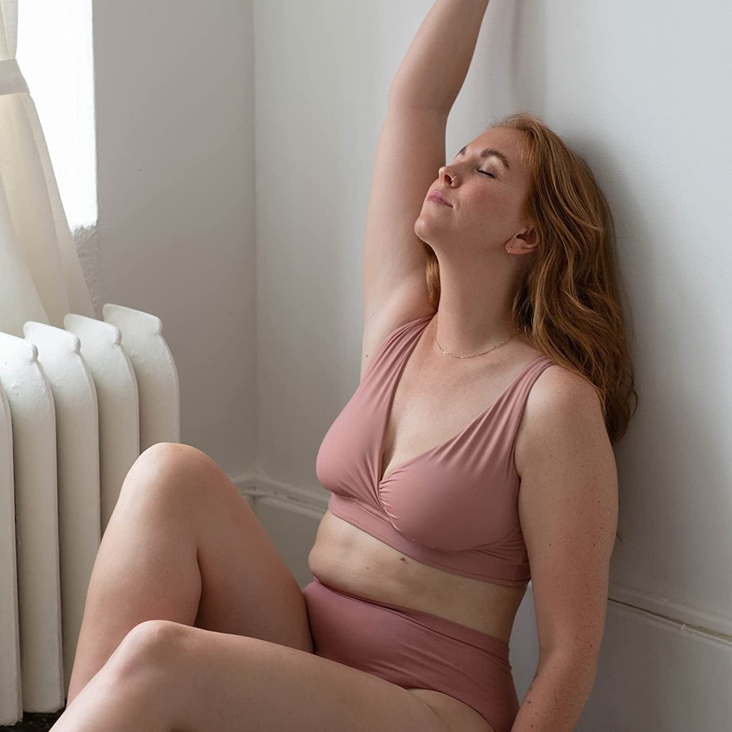 BRAVADO! DESIGNS Maternity and Nursing Sleep Bra Sustainable Ballet Bra for Breastfeeding Regular & Full B - J Cups