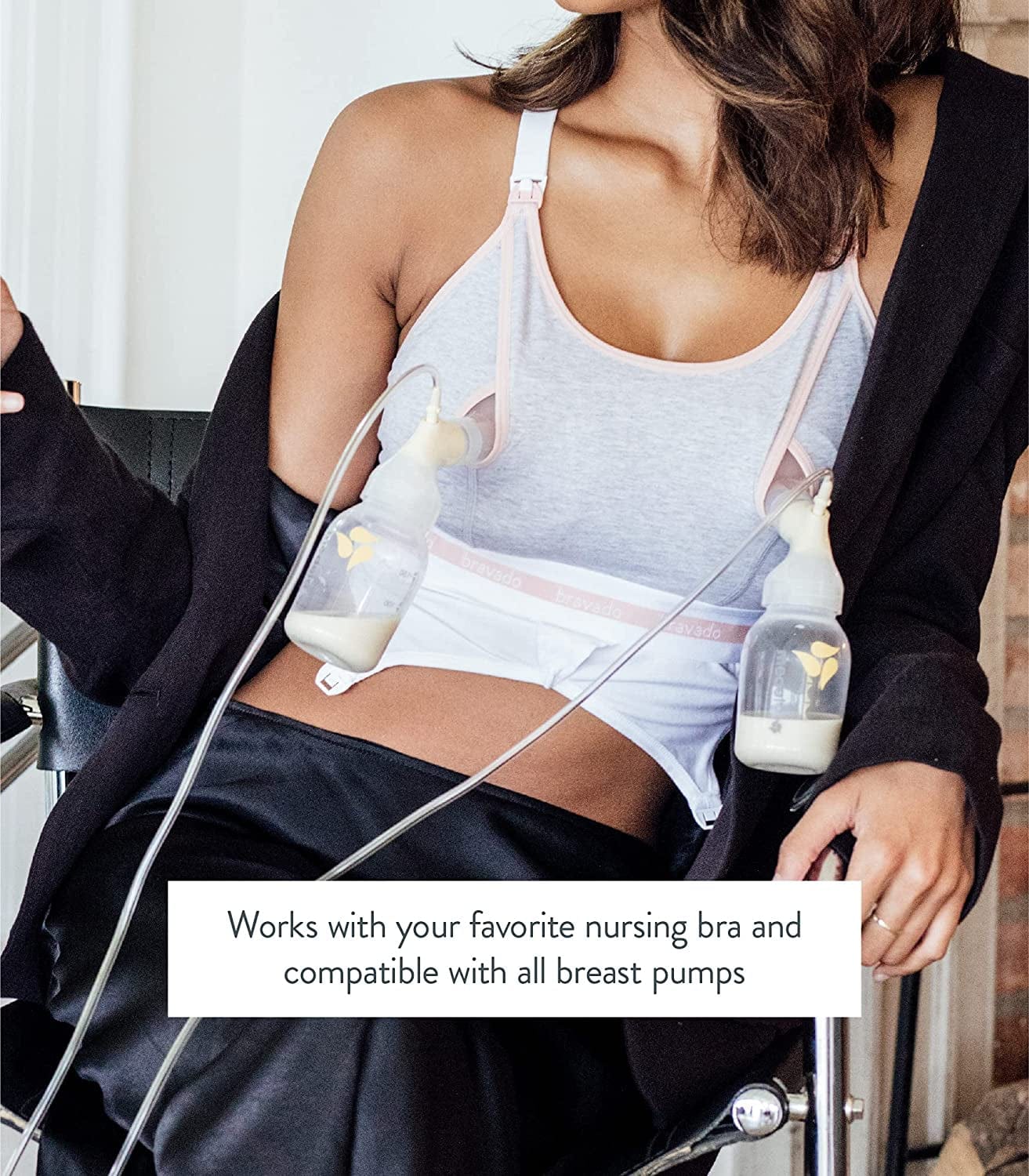 BRAVADO! DESIGNS Pumping Bra Hands Free | Clip and Pump | Pumping Accessory | S-XL