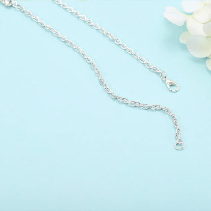 Bridal Necklace Earrings Jewelry Set Silver Crystal Pendant Bride Wedding Necklace Sets Rhinestone Jewelry Accessories for Women and Girls