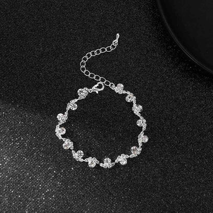 Bride Crystal Necklace Earrings Set Bridal Wedding Jewelry Sets Rhinestone Choker Necklace Prom Costume Jewelry Set for Women and Girls (3 Piece Set - 2 Earrings and 1 Necklace)