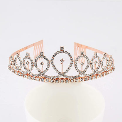 'Bride to Be' Bachelorette Party Decorations Kit | Rose Gold Glitter Sash,Veil , Rhinestone Tiara | Bridal Shower Supplies| Wedding Engagement Party Favors Gift Apparel & Accessories > Clothing Accessories > Sashes TSAYKITS   