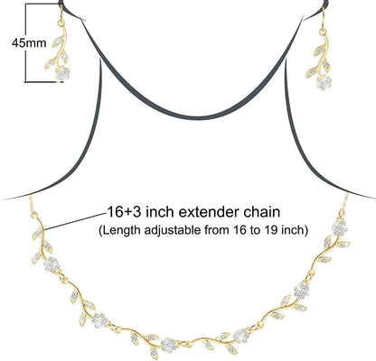 Bridesmaid Gift Jewelry Sets of 1 4 6 7 8 for Wedding,Pave Crystal Simulated Diamond Leaf Flower Jewelry Set for Bridesmaid