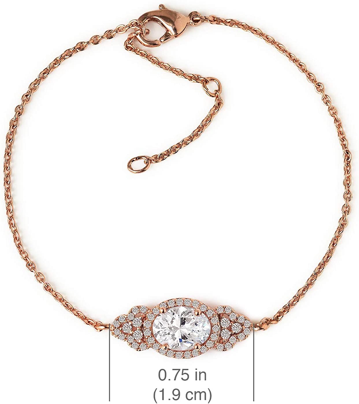 Bridesmaid Gift Oval Bracelet and Earring Set, Wedding Jewelry Set in Gold, Rose Gold, Silver