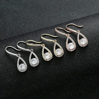 Bridesmaids Gift I Couldn'T Say I Do without You Teardrop Wedding Earrings Cubic Zirconia Dangle Drop Earring Bridesmaid Proposal Gifts Sets