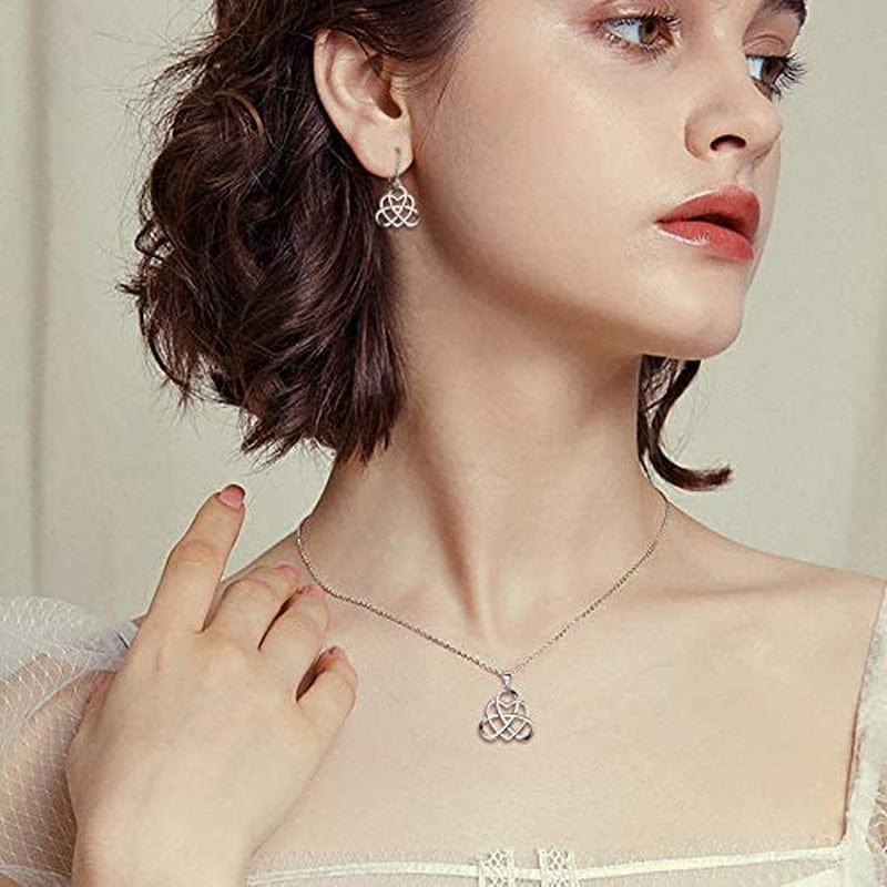 Brilove 925 Sterling Silver Endless Love Vintage Irish Celtic Knot Jewelery for Womens Mother Day Gifts for Mom