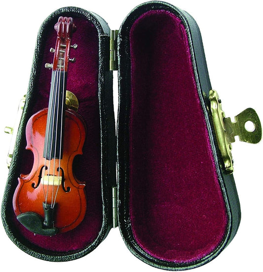 BROADWAY GIFTS Women'S Miniature Musical Instrument Lapel Pins - Velvet Lined Case - Violin