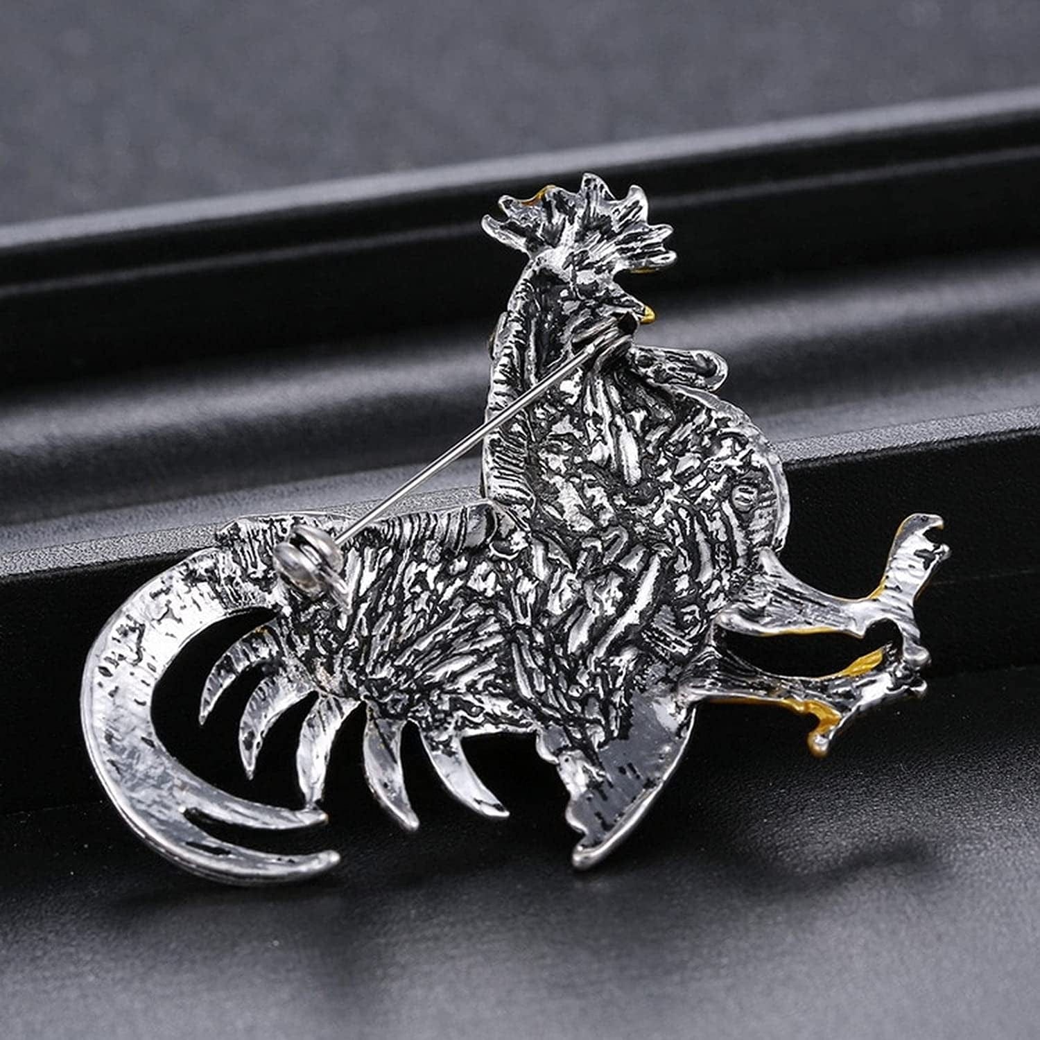 Brooches and Pins for Women Fashion Vintage Rooster Brooch Rooster Pin Lapel Brooch Rhinestone Animal Multicolor Realistic Unisex Clothes Backpack - Girl Christmas Brooch Bouquet (Yellow, One Size)
