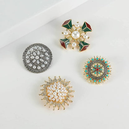 Brooches for Women 4 Pcs Vintage Brooch Pins for Sweater Shawl Dress Scarf and Hat