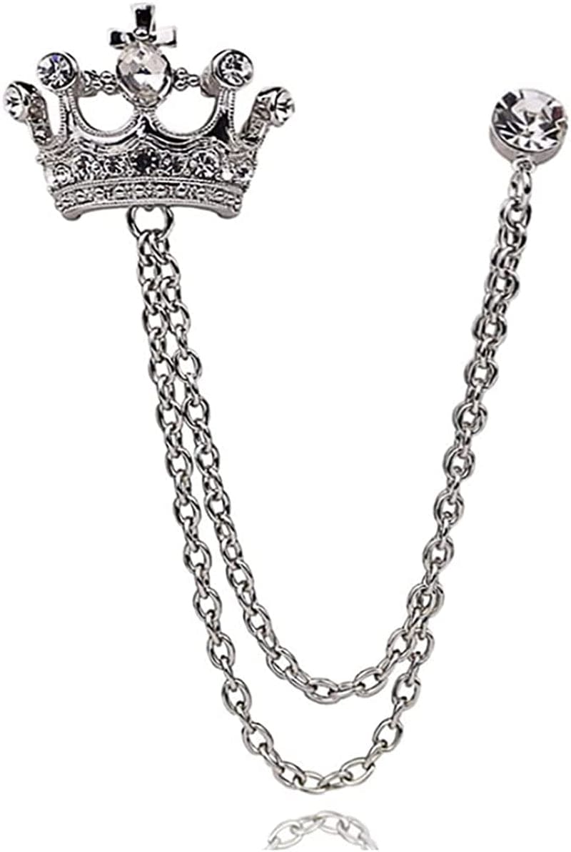 Brooches Pin for Men Shirts Collar Chain Brooch Pin Lapel Stick AStyle5
