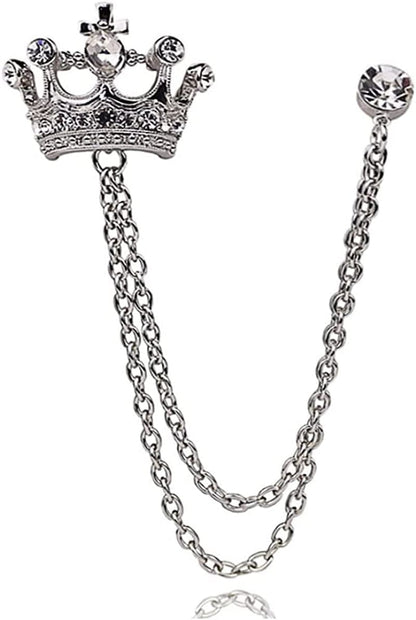 Brooches Pin for Men Shirts Collar Chain Brooch Pin Lapel Stick AStyle5