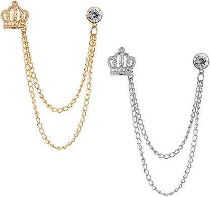 Brooches Pin for Men Shirts Collar Chain Brooch Pin Lapel Stick AStyle16