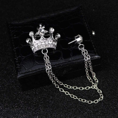 Brooches Pin for Men Shirts Collar Chain Brooch Pin Lapel Stick