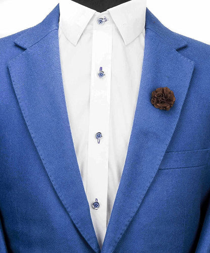 Brown Bunch Flower Lapel Pin/Brooch Brown
