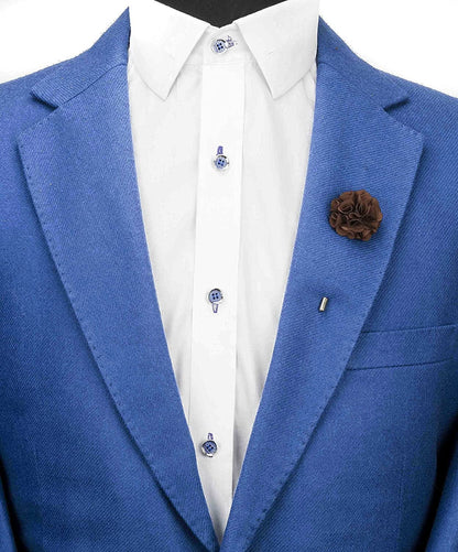 Brown Bunch Flower Lapel Pin/Brooch Brown