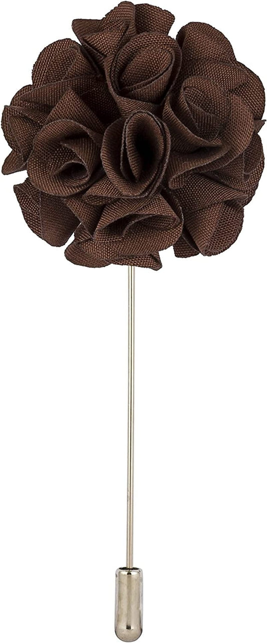 Brown Bunch Flower Lapel Pin/Brooch Brown