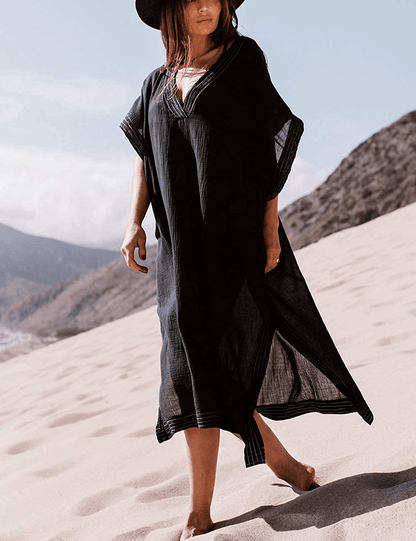Bsubseach Women Beachwear Turkish Kaftans Long Swimsuit Cover up Caftan Beach Dress Apparel & Accessories > Clothing > Swimwear Kylie Max   