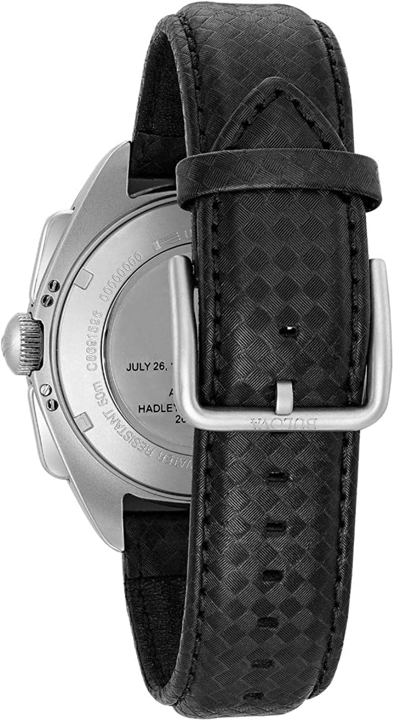 Bulova Men'S Archive Series Lunar Pilot 6-Hand Chronograph High Performance Quartz Stainless Steel and Black Nylon Strap Watch Set, Sapphire Crystal Style: 96B251
